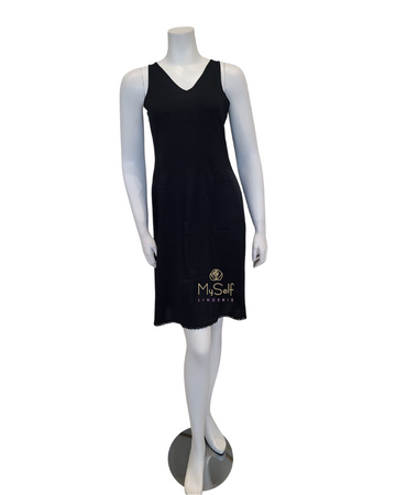 Slimit SLM2580 37" Cotton Top Nylon Bottom Full Slip myselfingerie.com
